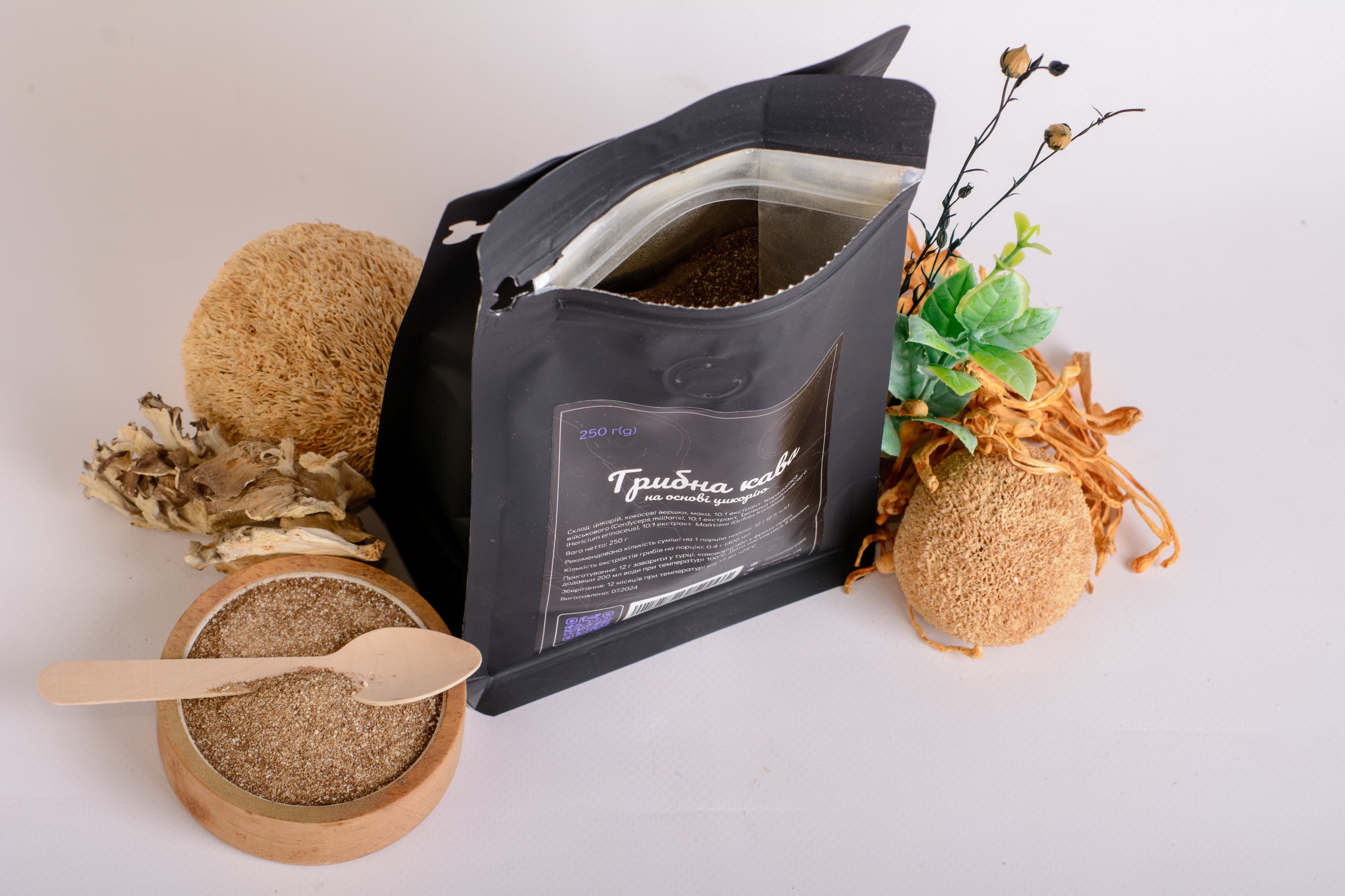 Грибна кава на основі цикорію, без кофеїну