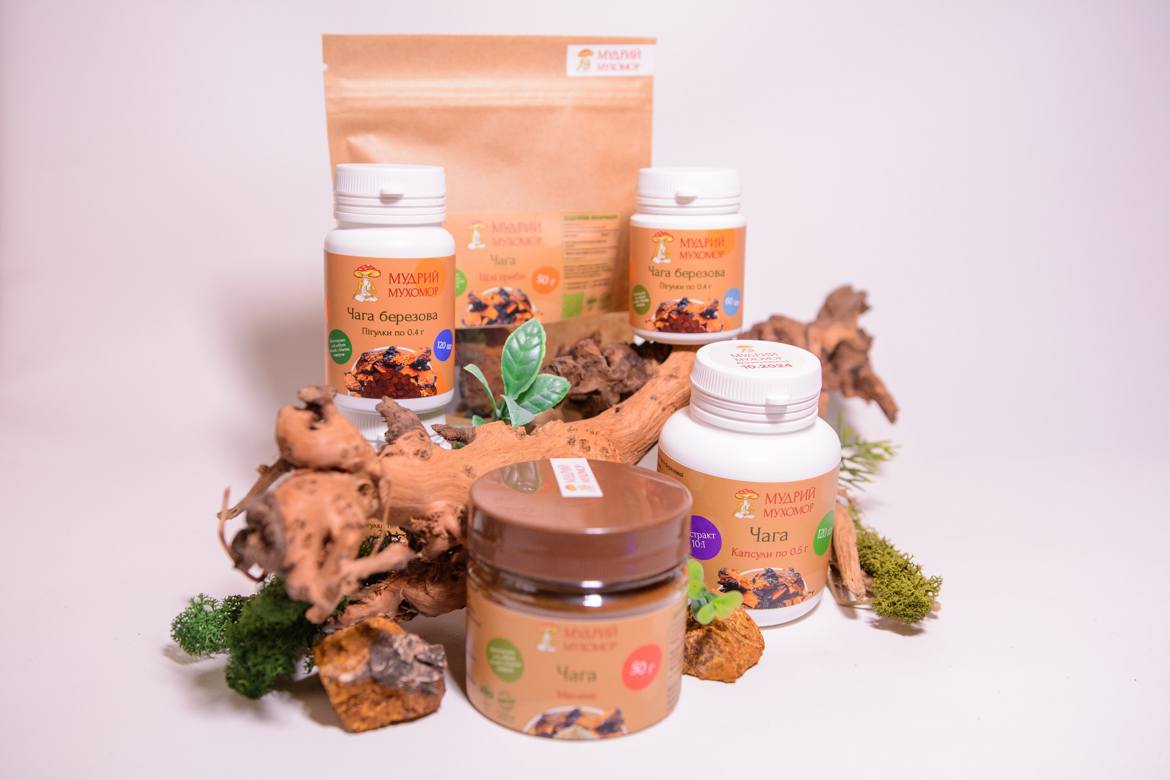 Екстракт березової Чаги 10:1 у капсулах по 0.5 г