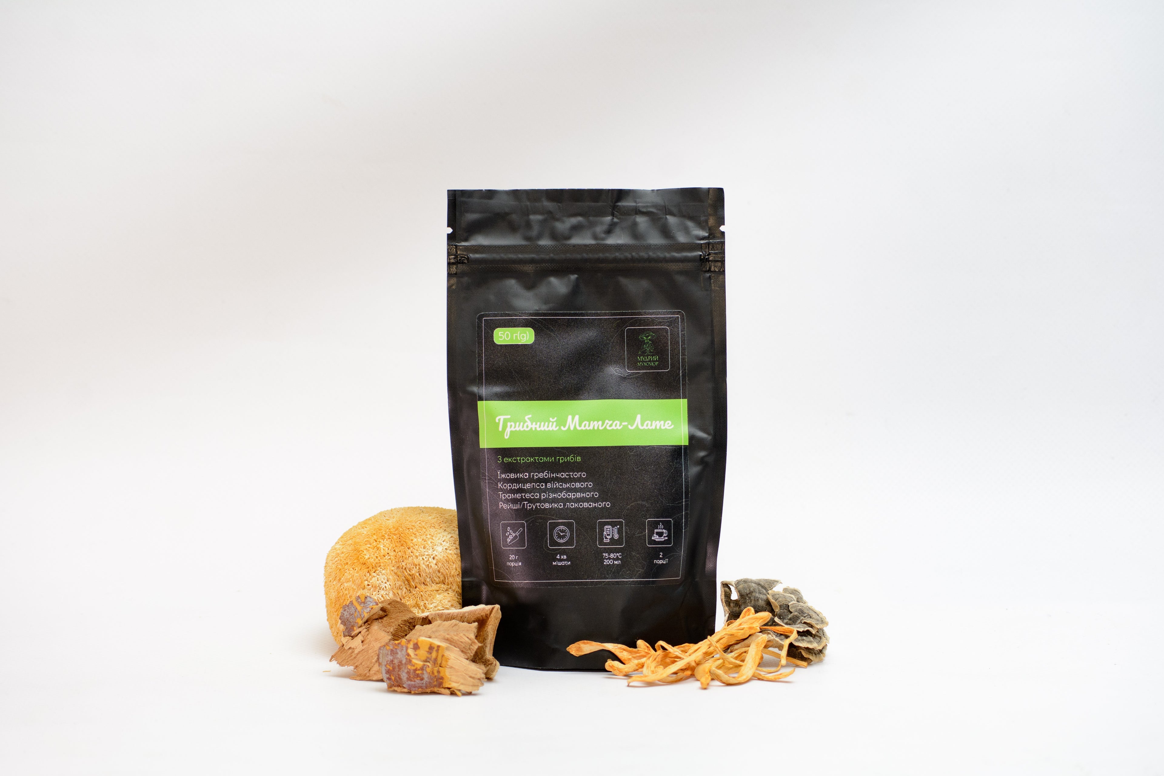 Грибний Матча-лате, без кофеїну