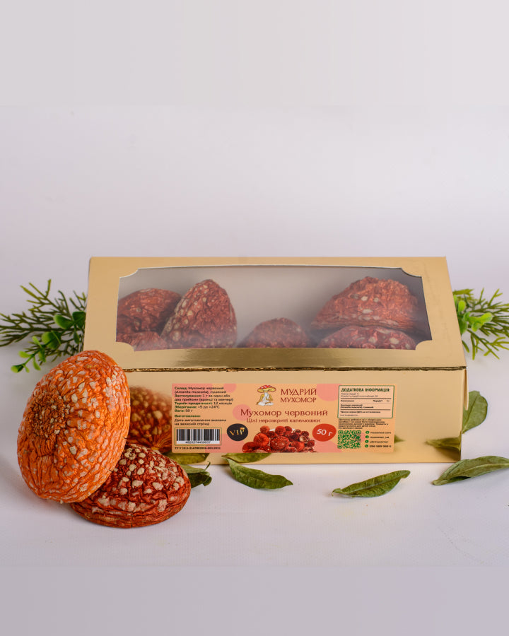 VIP нерозкриті капелюшки Мухомора червоного