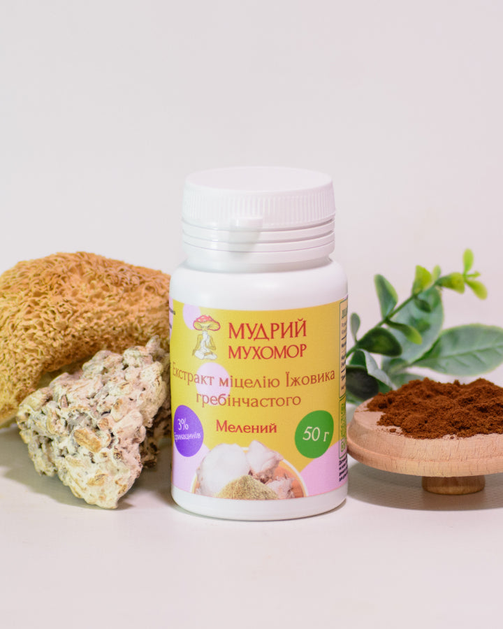 Екстракт міцелію Їжовика гребінчастого 10:1 мелений