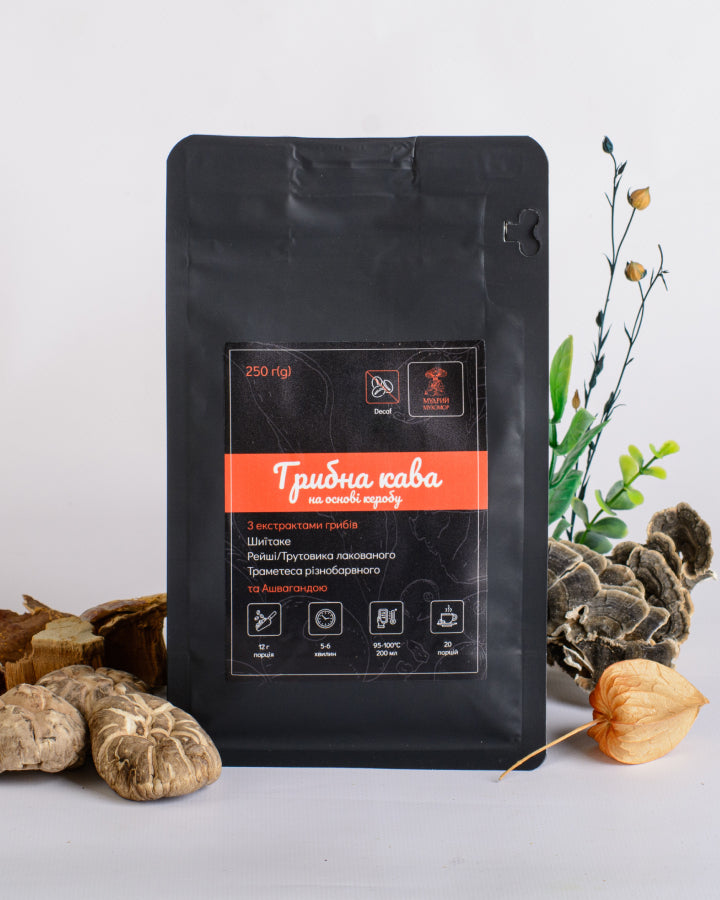 Грибна кава на основі керобу, без кофеїну