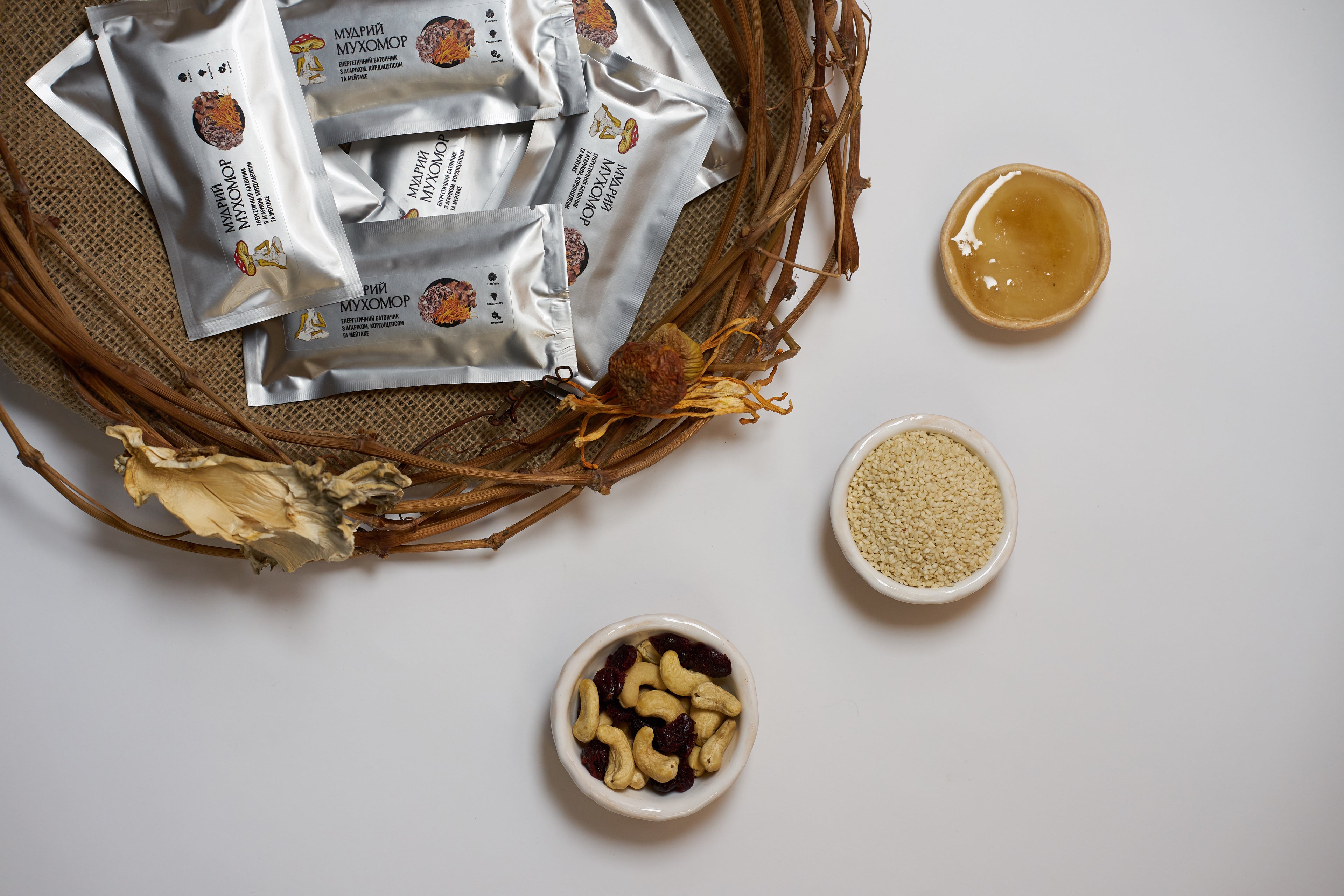 Батончик енергетичний із Агаріком, Кордицепсом та Майтаке