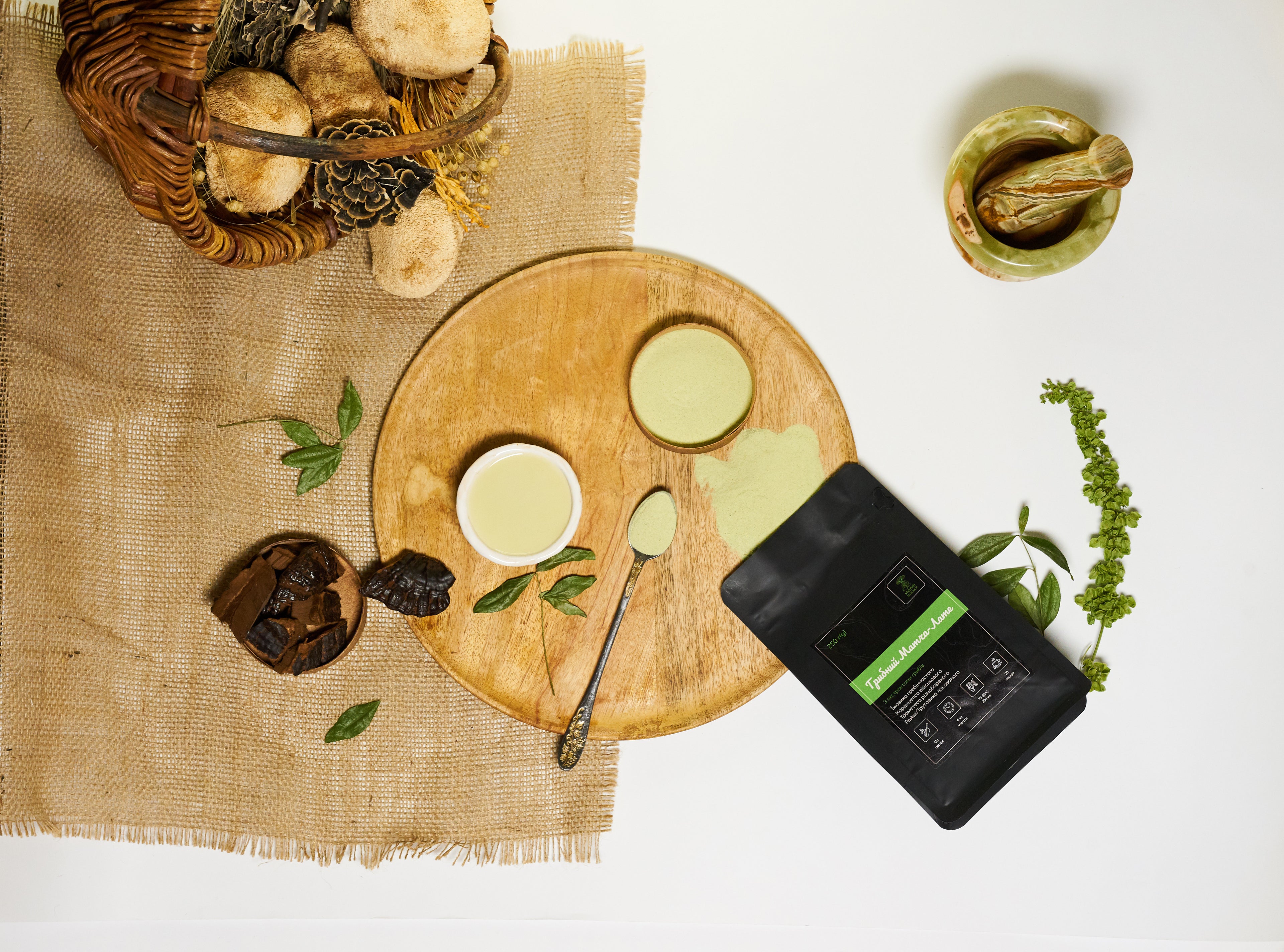 Грибний Матча-лате, без кофеїну