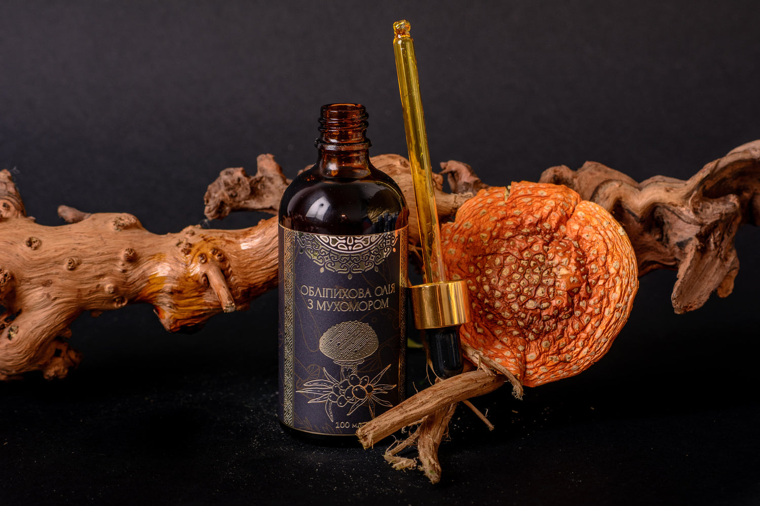 Олія обліпихи з Мухомором червоним