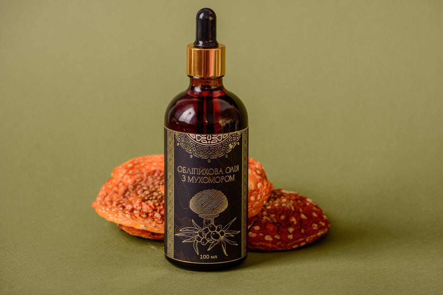Олія обліпихи з Мухомором червоним