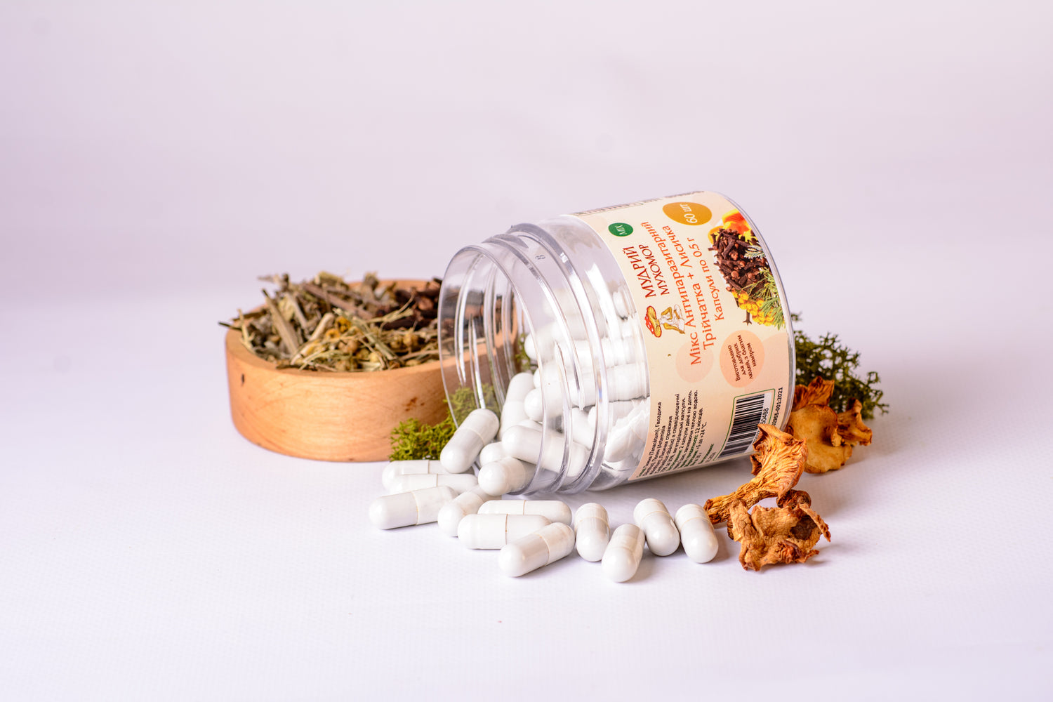 Трійчатка в капсулах з Лисичкою справжньою по 0.5 г