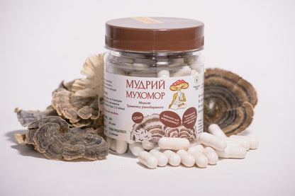 Траметес різнобарвний міцелій в капсулах по 0.5 г