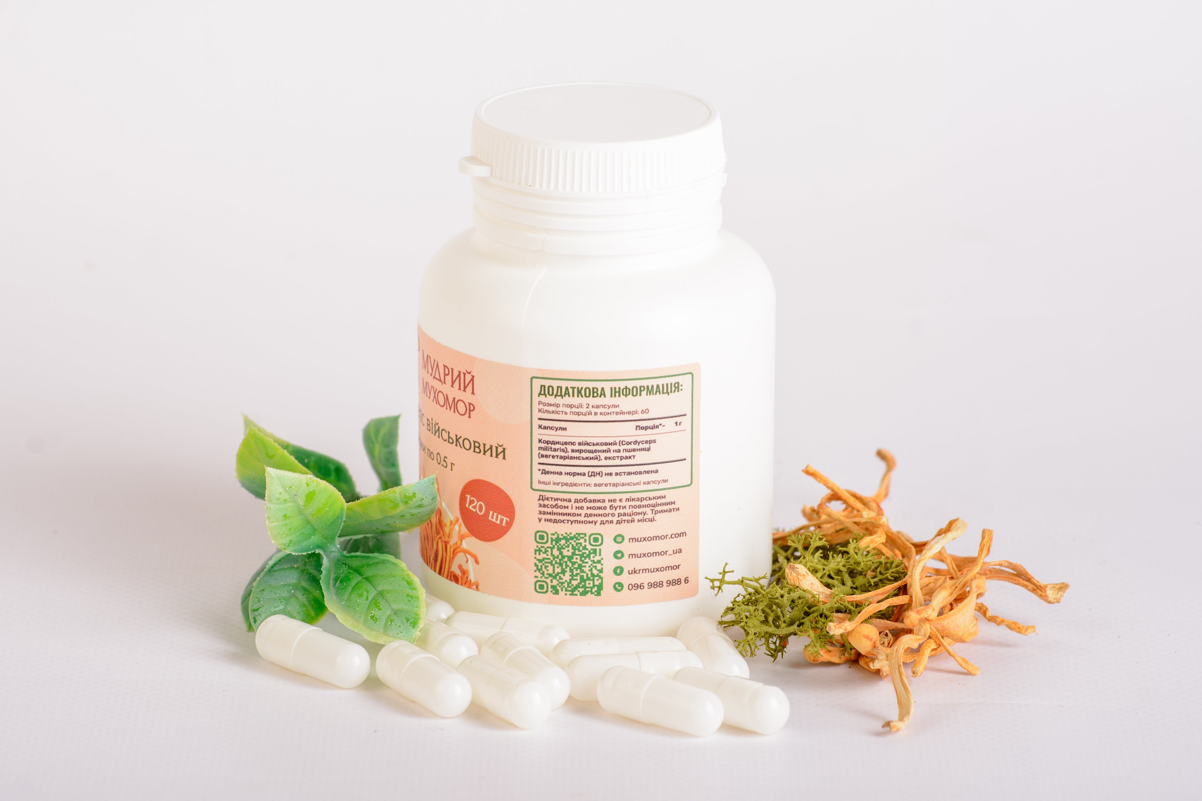 Екстракт Кордицепса військового 10:1 у капсулах по 0.5 г