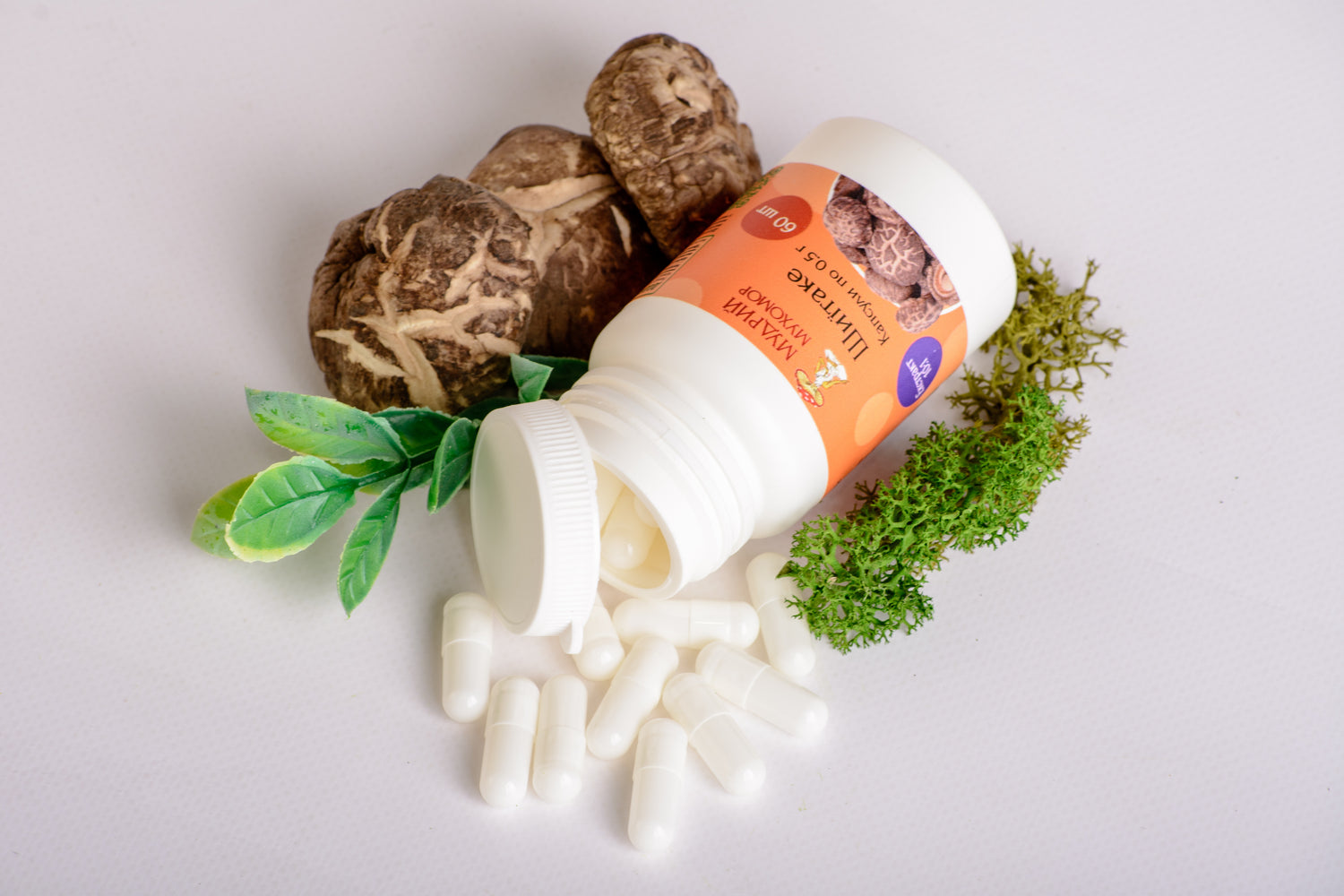 Екстракт Шиїтаке 10:1 в капсулах по 0.5 г