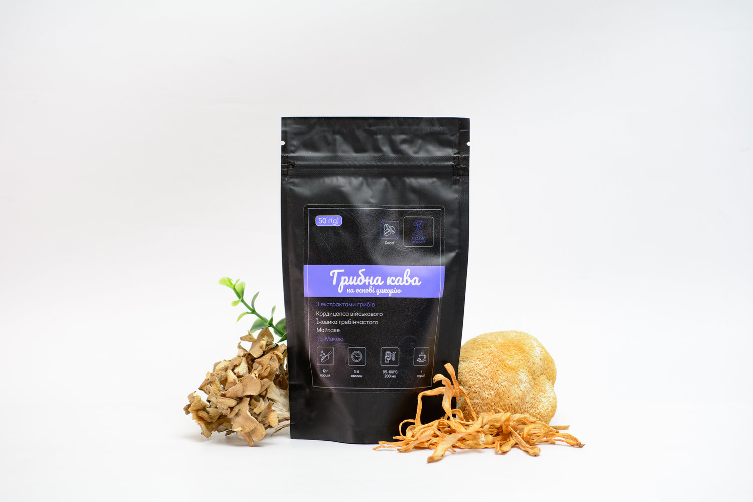 Грибна кава на основі цикорію, без кофеїну