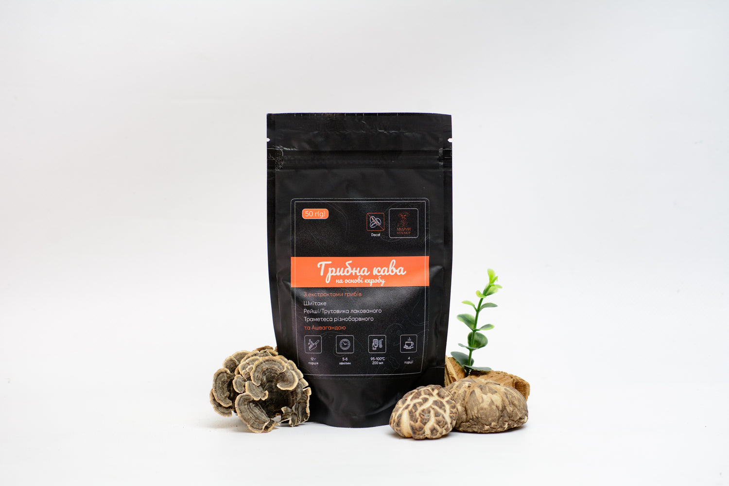 Грибна кава на основі керобу, без кофеїну