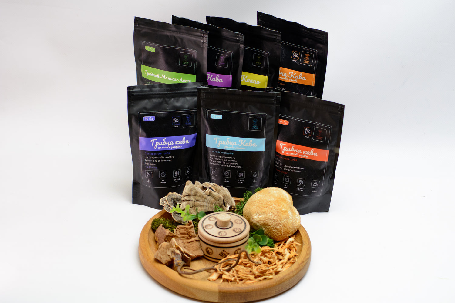 Грибний Матча-лате, без кофеїну