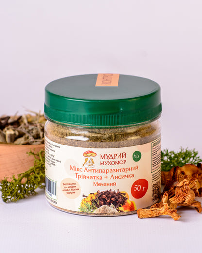 Трійчатка мелена з Лисичкою справжньою