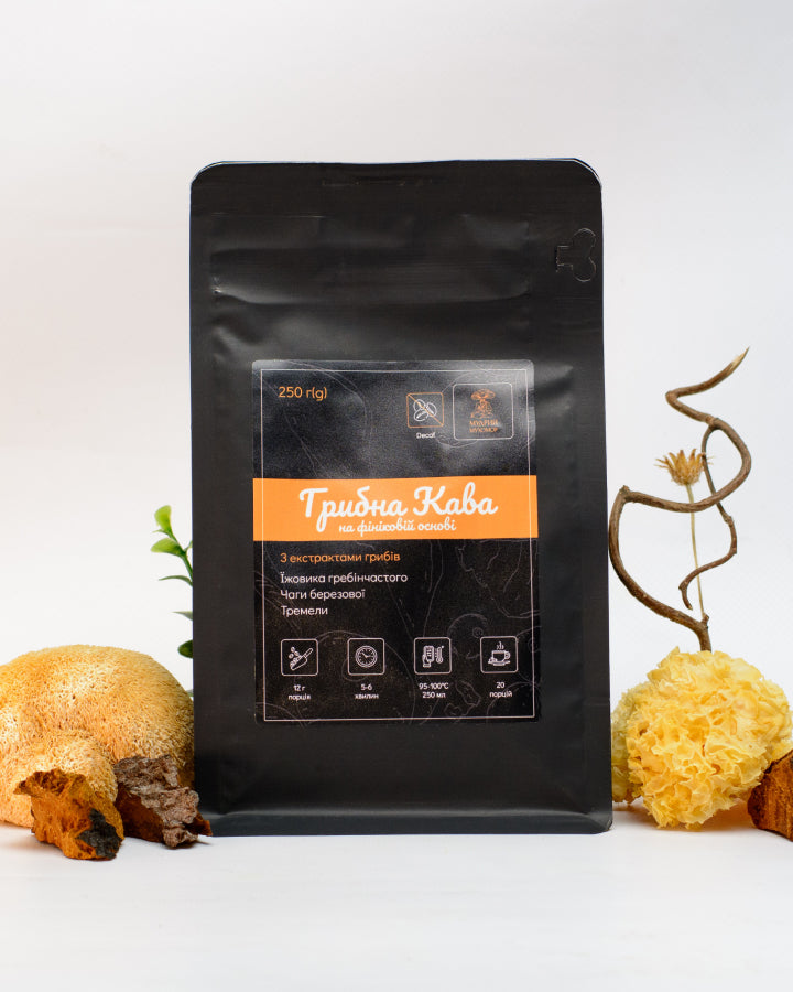 Грибна кава на фініковій основі, без кофеїну