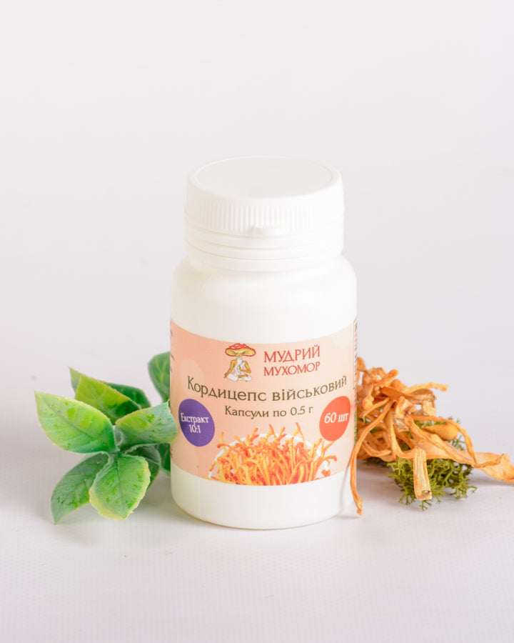 Екстракт Кордицепса військового 10:1 у капсулах по 0.5 г
