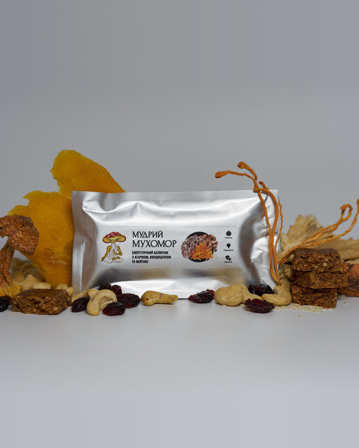 Батончик енергетичний із Агаріком, Кордицепсом та Майтаке