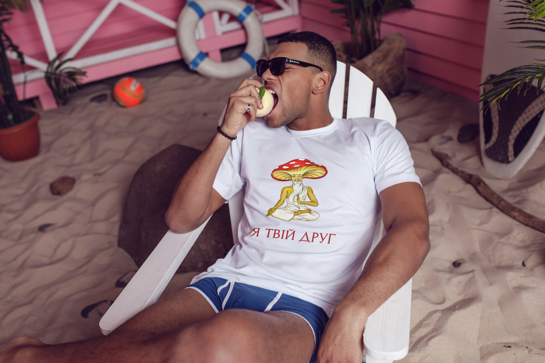 Футболка чоловіча «Я твій друг» біла