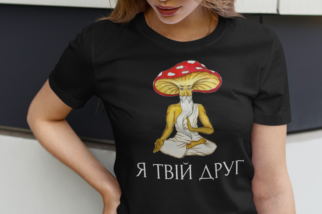 Футболка жіноча «Я твій друг» чорна