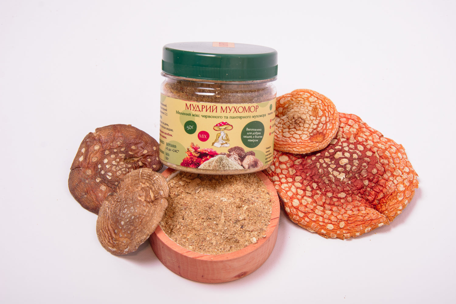 Мікс Мухомора червоного та пантерного, мелений