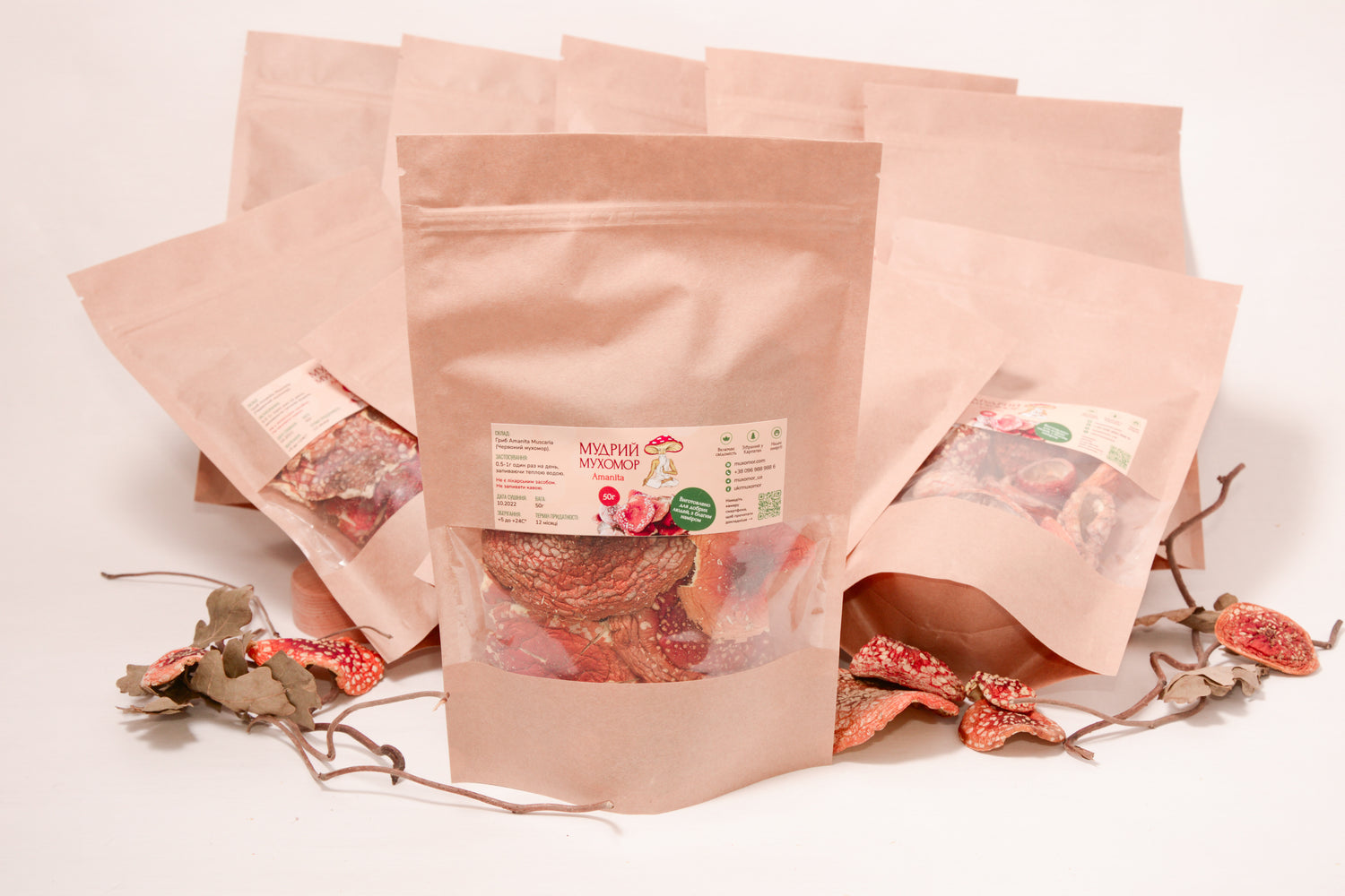 Мухомор червоний капелюшки, 500 г