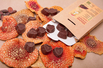 Шоколадні грибні цукерки LOVE (сердечки)