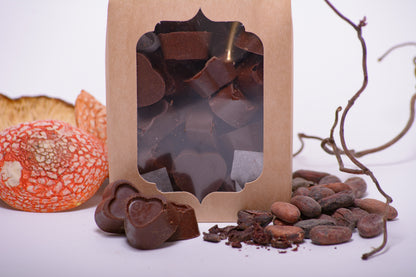 Шоколадні грибні цукерки LOVE (сердечки)